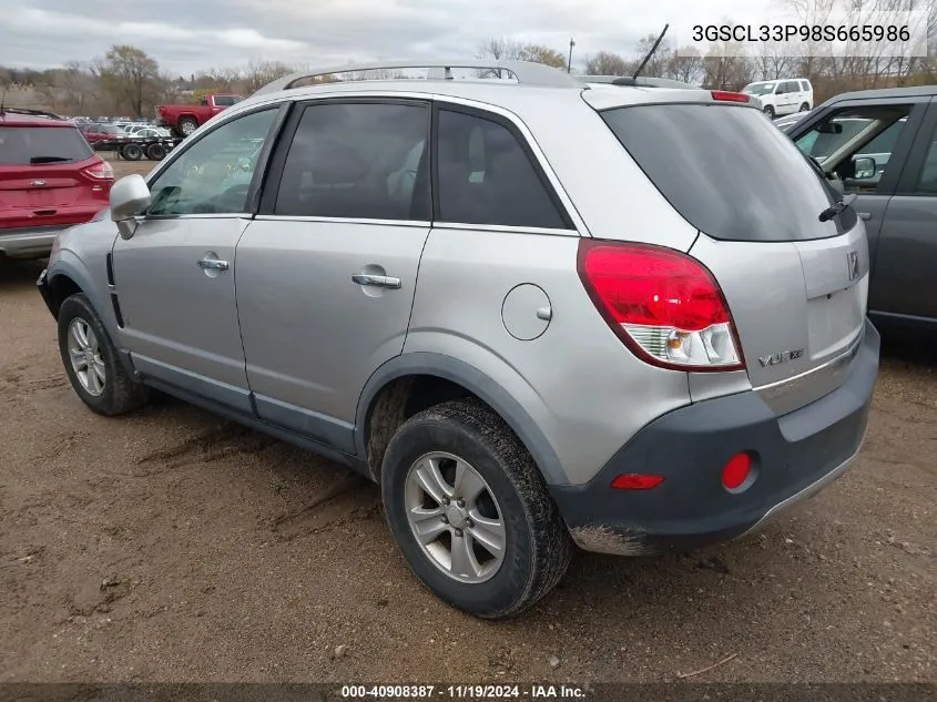 2008 Saturn Vue 4-Cyl Xe VIN: 3GSCL33P98S665986 Lot: 40908387