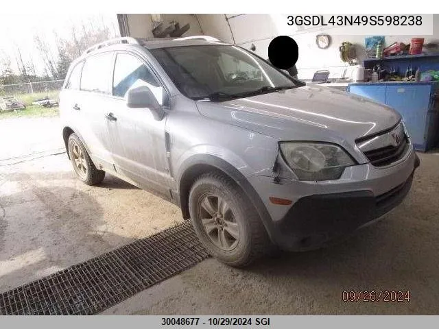 2009 Saturn Vue Xe VIN: 3GSDL43N49S598238 Lot: 30048677