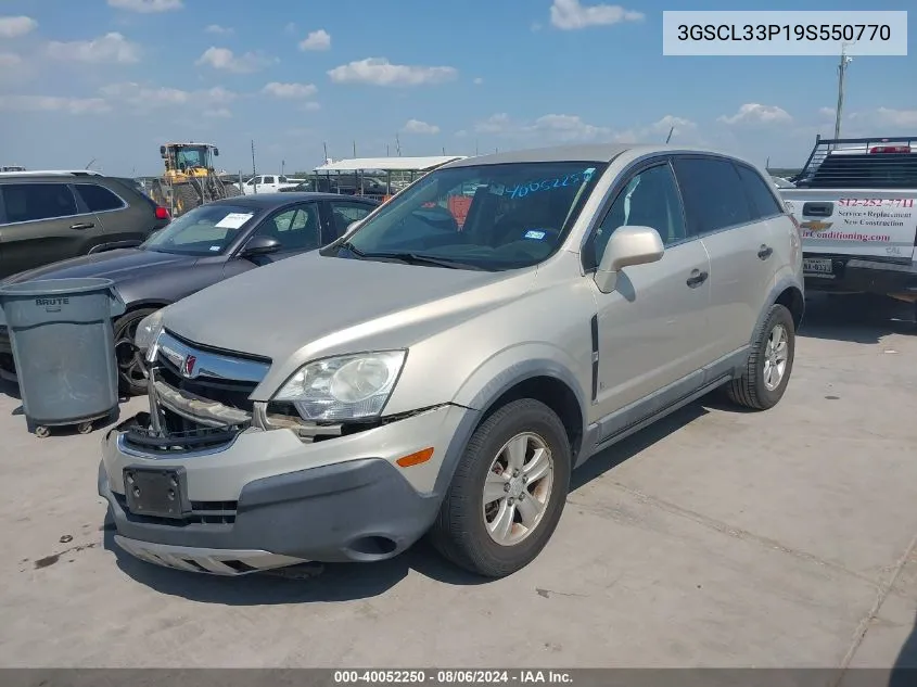 2009 Saturn Vue 4-Cyl Xe VIN: 3GSCL33P19S550770 Lot: 40052250