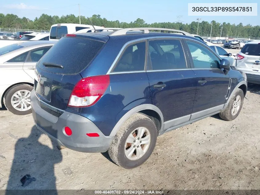 2009 Saturn Vue Xe VIN: 3GSCL33P89S547851 Lot: 40409702