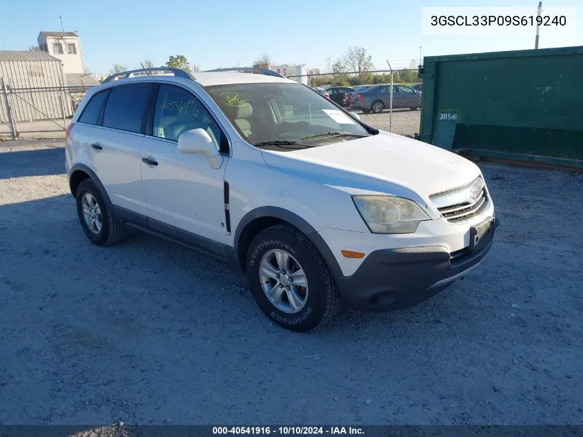 2009 Saturn Vue 4-Cyl Xe VIN: 3GSCL33P09S619240 Lot: 40541916