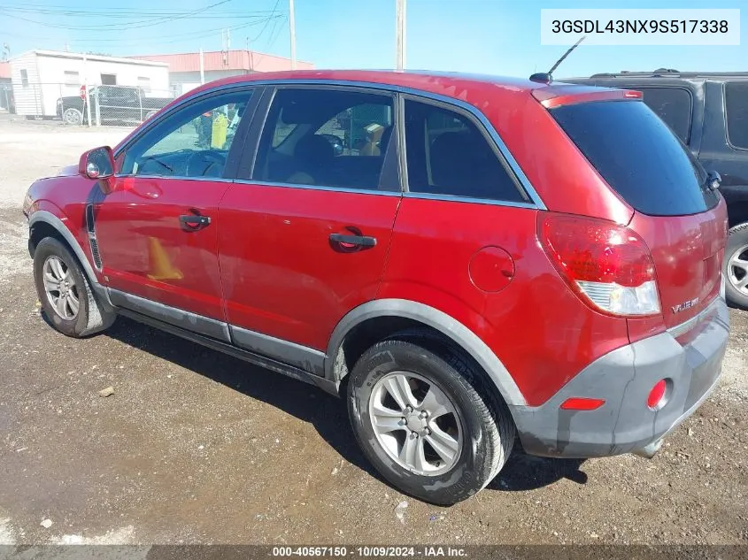 2009 Saturn Vue V6 Xe VIN: 3GSDL43NX9S517338 Lot: 40567150