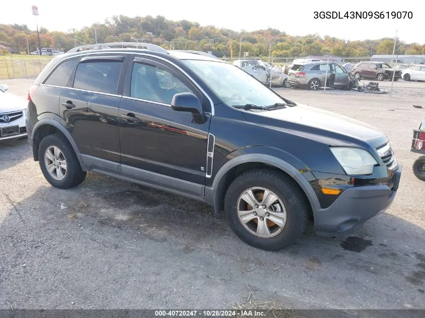 2009 Saturn Vue Xe VIN: 3GSDL43N09S619070 Lot: 40720247