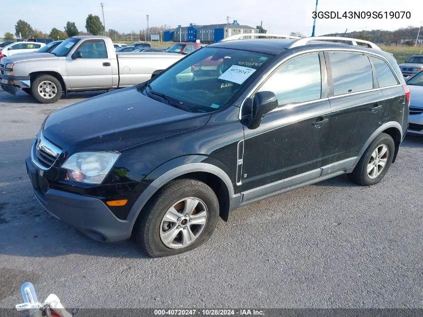 2009 Saturn Vue Xe VIN: 3GSDL43N09S619070 Lot: 40720247