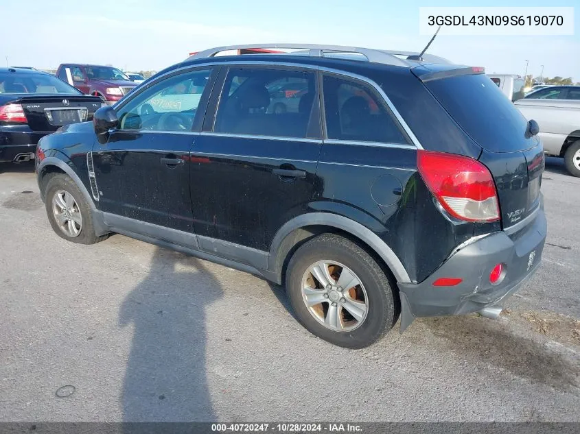 2009 Saturn Vue Xe VIN: 3GSDL43N09S619070 Lot: 40720247