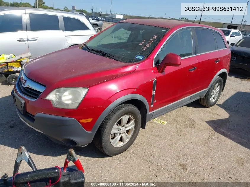 2009 Saturn Vue 4-Cyl Xe VIN: 3GSCL33P89S631412 Lot: 40800180