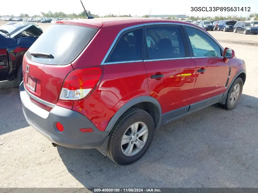 2009 Saturn Vue 4-Cyl Xe VIN: 3GSCL33P89S631412 Lot: 40800180