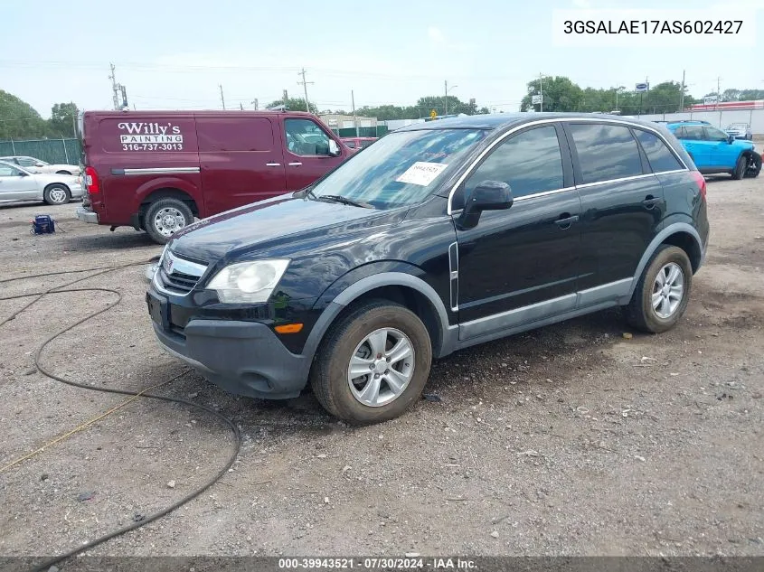 2010 Saturn Vue Xe VIN: 3GSALAE17AS602427 Lot: 39943521