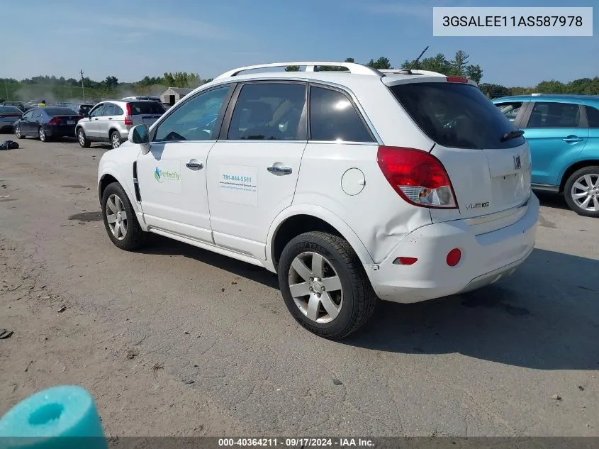 2010 Saturn Vue Xr VIN: 3GSALEE11AS587978 Lot: 40364211