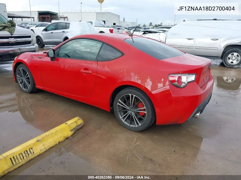 2013 Scion Fr-S VIN: JF1ZNAA18D2700404 Lot: 40262398