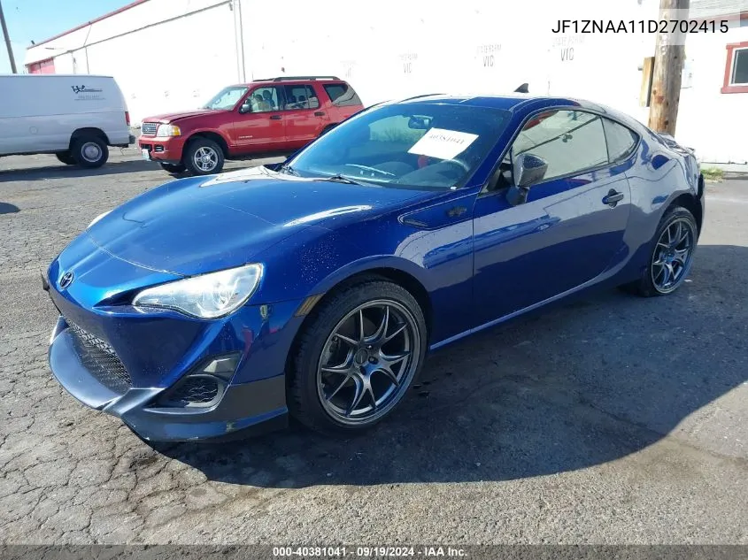 2013 Scion Fr-S VIN: JF1ZNAA11D2702415 Lot: 40381041