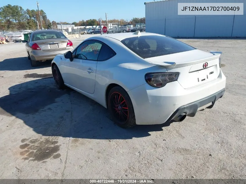 2013 Scion Fr-S VIN: JF1ZNAA17D2700409 Lot: 40722446