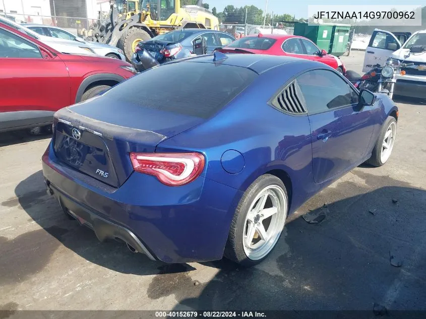 2016 Scion Fr-S VIN: JF1ZNAA14G9700962 Lot: 40152679