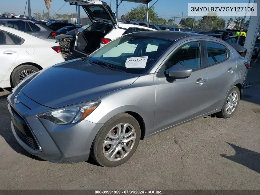 2016 Scion Ia VIN: 3MYDLBZV7GY127106 Lot: 39991959