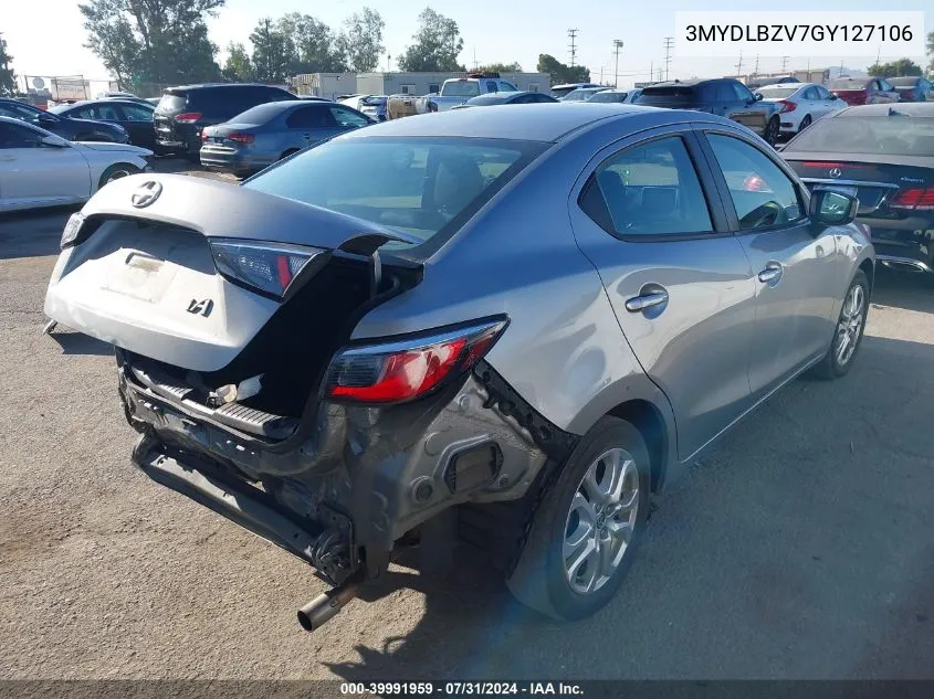 2016 Scion Ia VIN: 3MYDLBZV7GY127106 Lot: 39991959