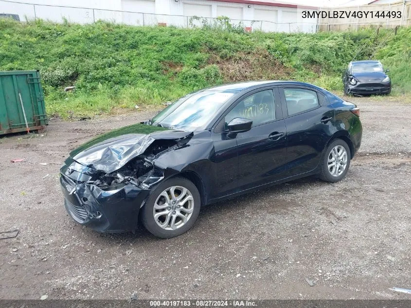 2016 Scion Ia VIN: 3MYDLBZV4GY144493 Lot: 40197183