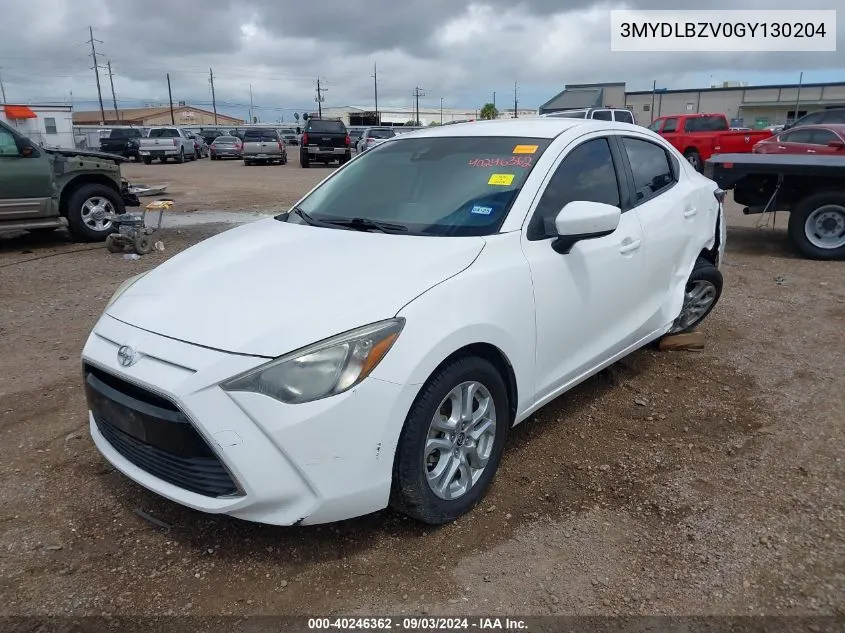 2016 Scion Ia VIN: 3MYDLBZV0GY130204 Lot: 40246362