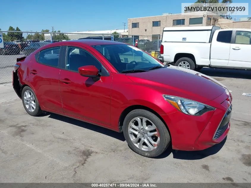 2016 Scion Ia VIN: 3MYDLBZV1GY102959 Lot: 40257471