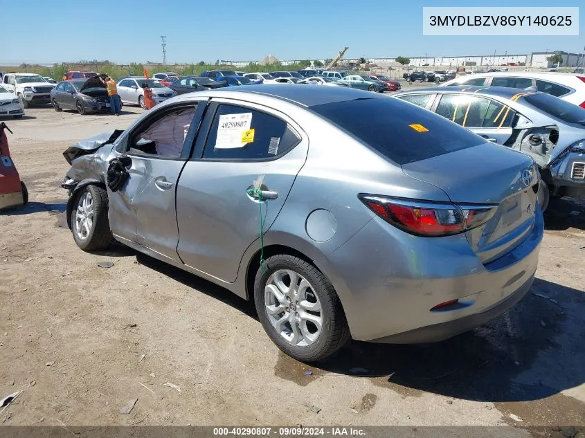 2016 Scion Ia VIN: 3MYDLBZV8GY140625 Lot: 40290807