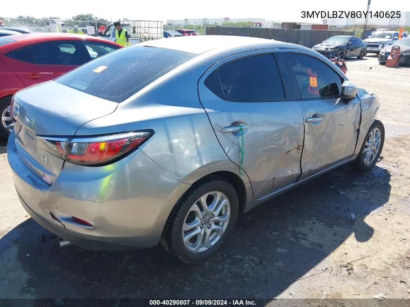 2016 Scion Ia VIN: 3MYDLBZV8GY140625 Lot: 40290807