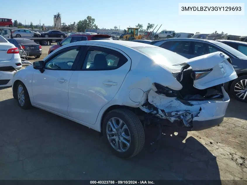 2016 Scion Ia VIN: 3MYDLBZV3GY129693 Lot: 40323788