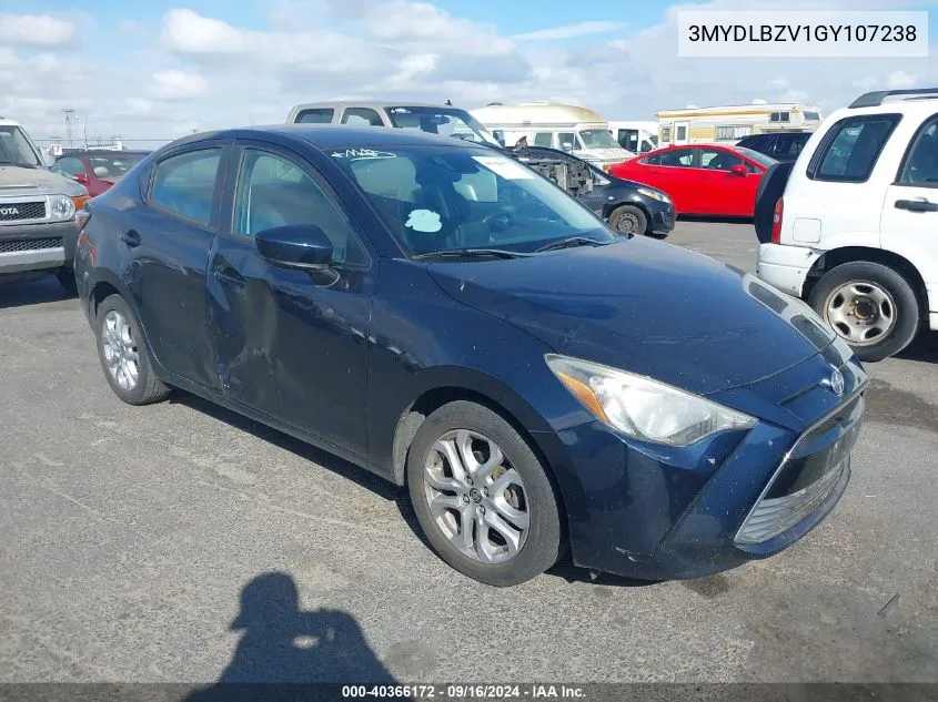 2016 Scion Ia VIN: 3MYDLBZV1GY107238 Lot: 40366172