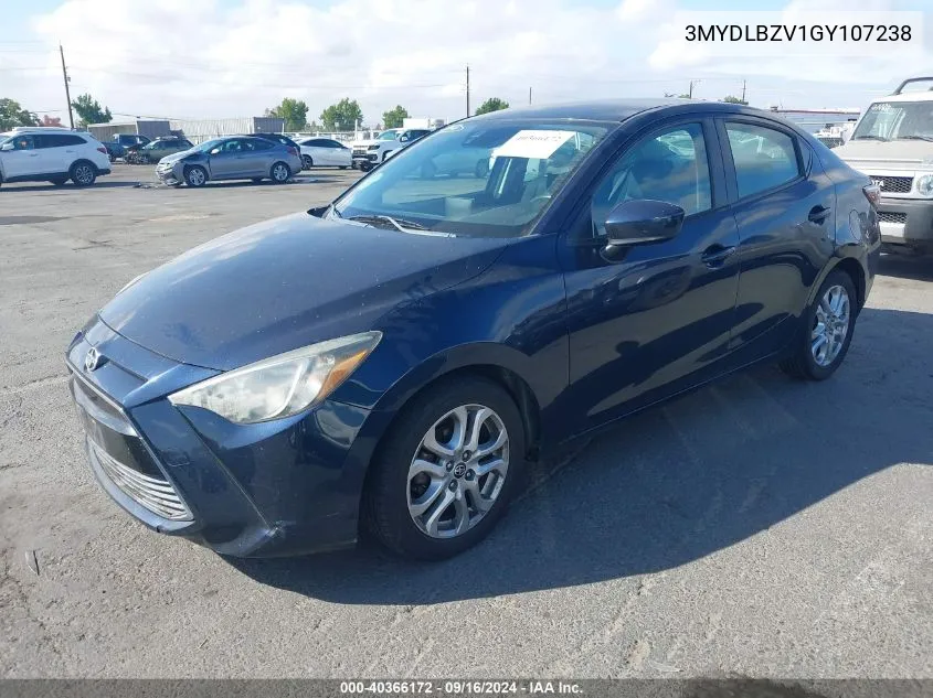 2016 Scion Ia VIN: 3MYDLBZV1GY107238 Lot: 40366172