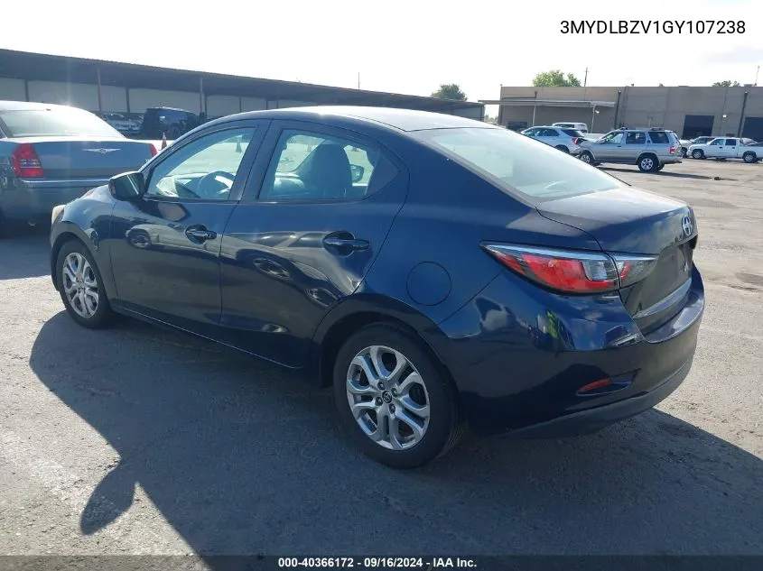 2016 Scion Ia VIN: 3MYDLBZV1GY107238 Lot: 40366172