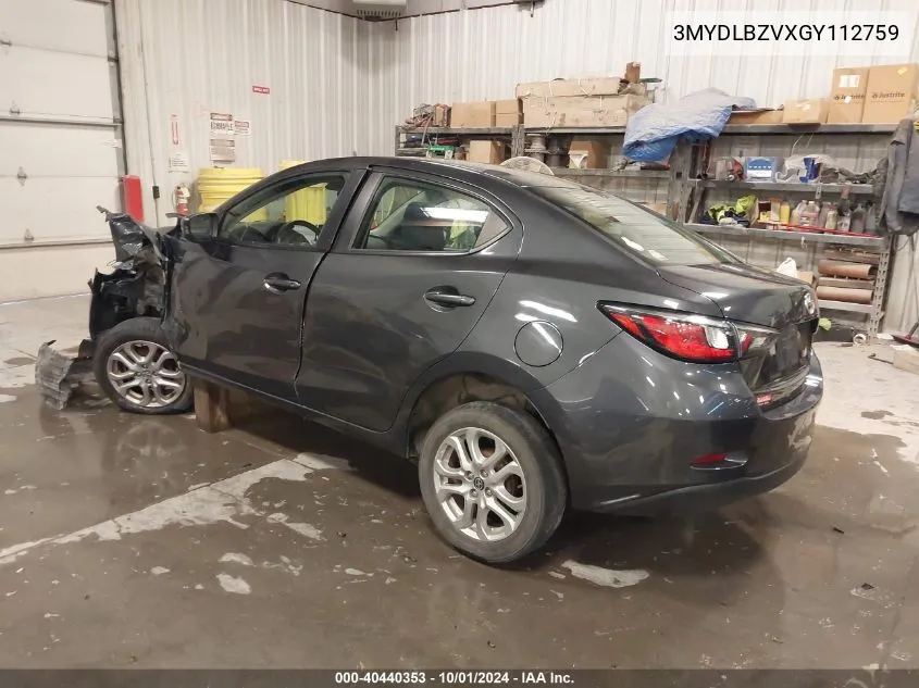 3MYDLBZVXGY112759 2016 Scion Ia