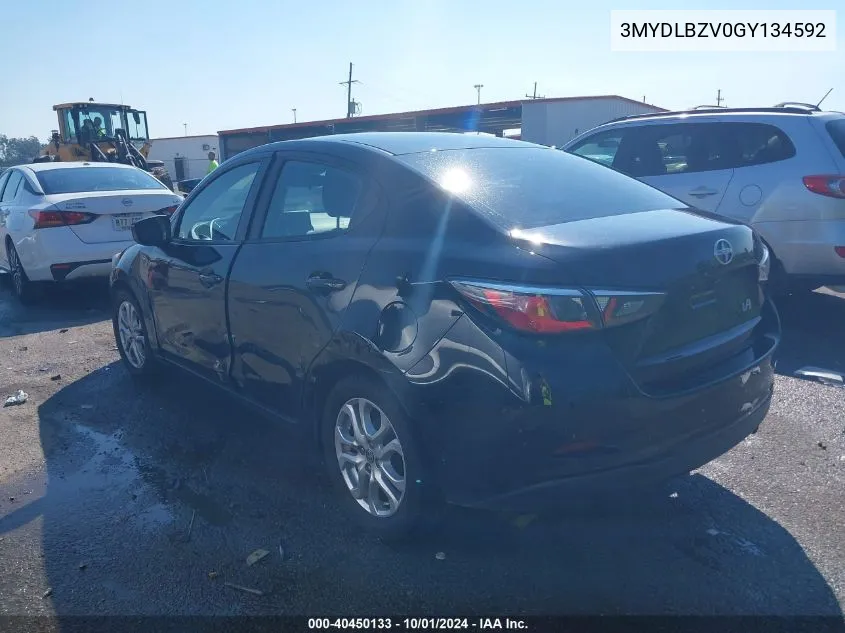 2016 Scion Ia VIN: 3MYDLBZV0GY134592 Lot: 40450133