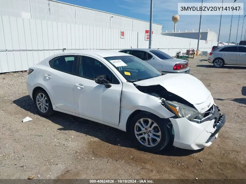 2016 Scion Ia VIN: 3MYDLBZV2GY141947 Lot: 40624826