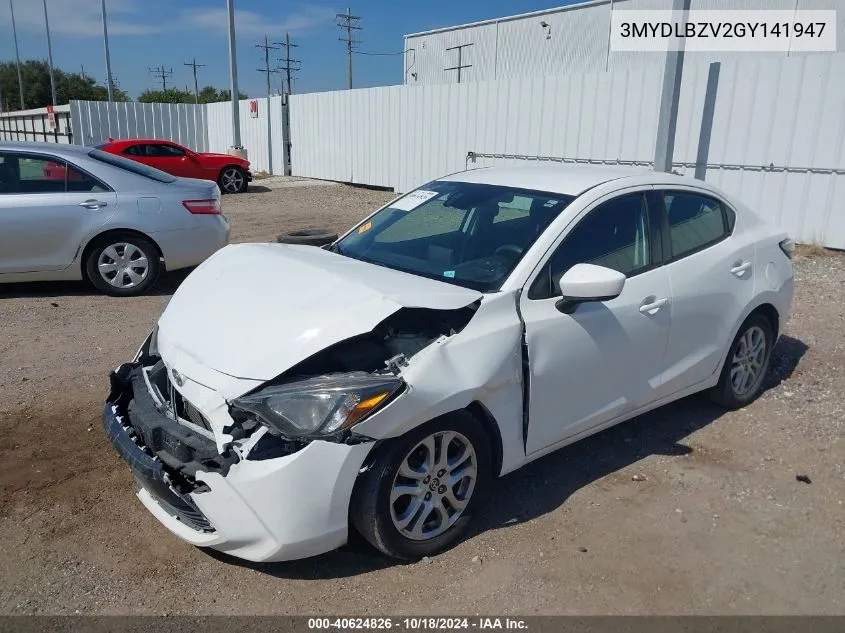 2016 Scion Ia VIN: 3MYDLBZV2GY141947 Lot: 40624826