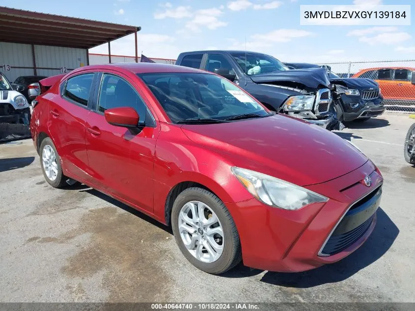 2016 Scion Ia VIN: 3MYDLBZVXGY139184 Lot: 40644740