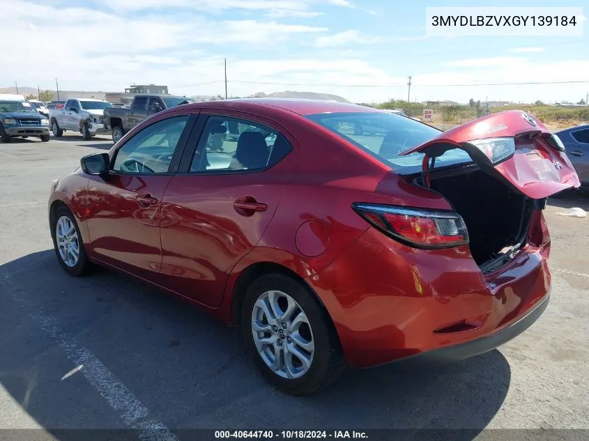 2016 Scion Ia VIN: 3MYDLBZVXGY139184 Lot: 40644740