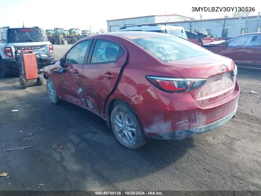 2016 Scion Ia VIN: 3MYDLBZV3GY130536 Lot: 40700135