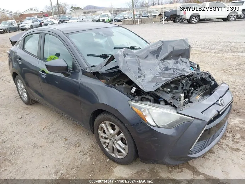 2016 Scion Ia Base (A6) VIN: 3MYDLBZV8GY119399 Lot: 40734547