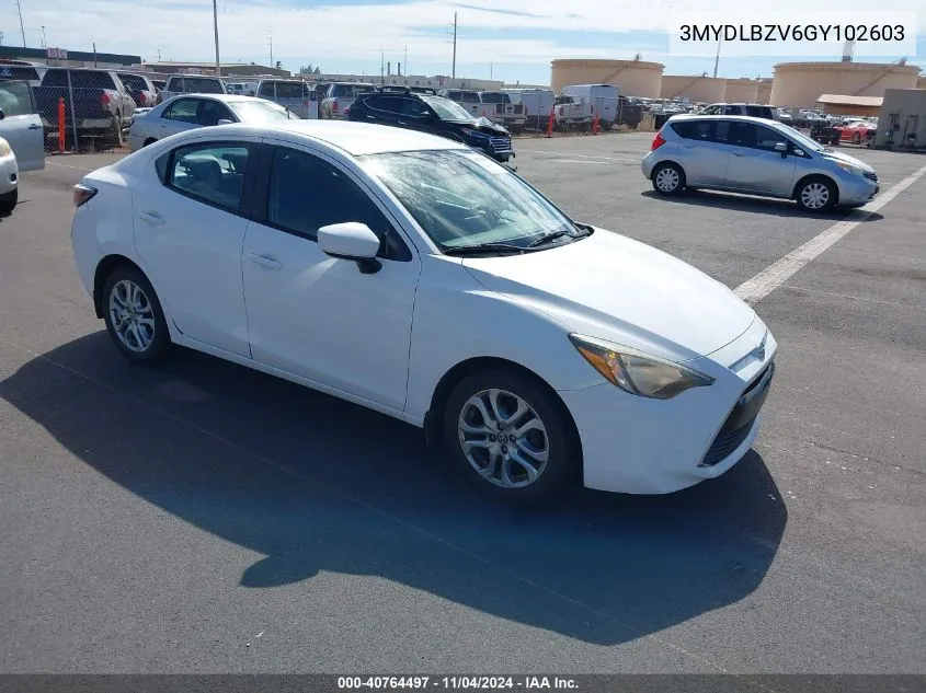 2016 Scion Ia VIN: 3MYDLBZV6GY102603 Lot: 40764497