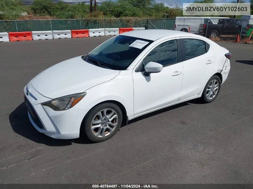 2016 Scion Ia VIN: 3MYDLBZV6GY102603 Lot: 40764497