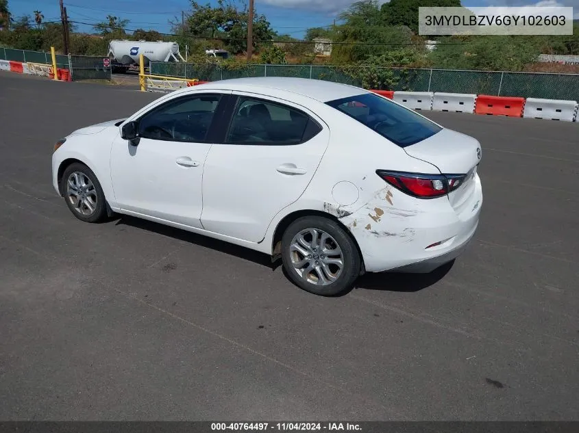 2016 Scion Ia VIN: 3MYDLBZV6GY102603 Lot: 40764497