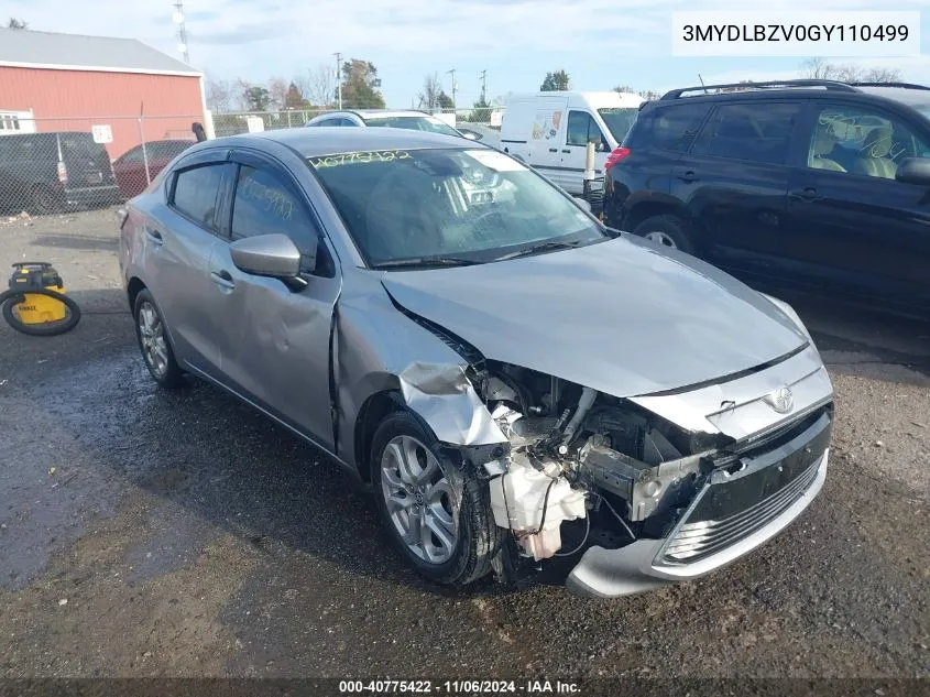 2016 Scion Ia VIN: 3MYDLBZV0GY110499 Lot: 40775422