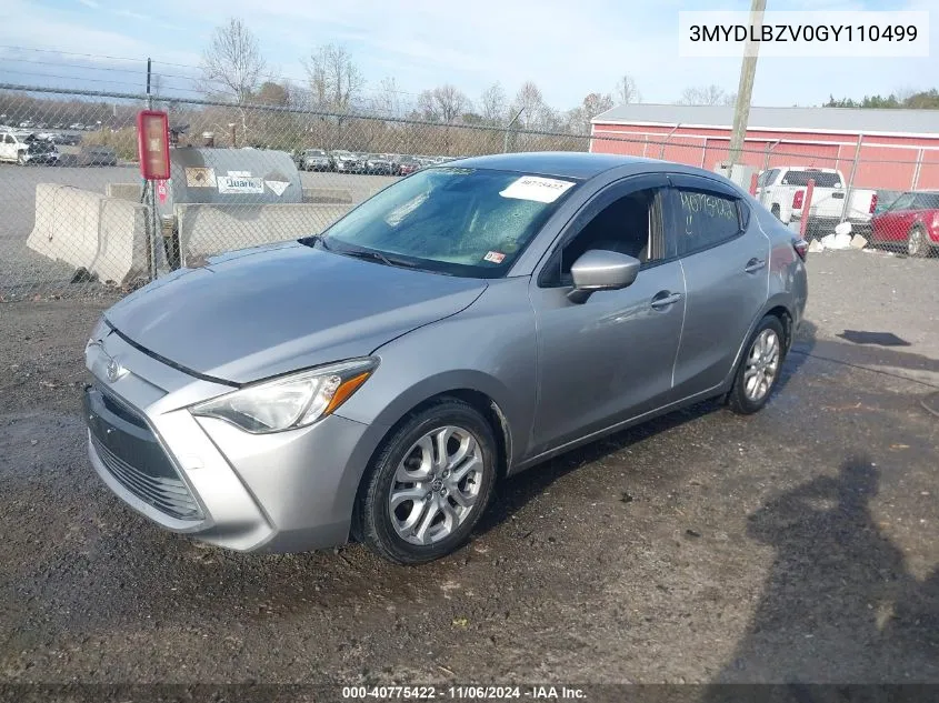 2016 Scion Ia VIN: 3MYDLBZV0GY110499 Lot: 40775422