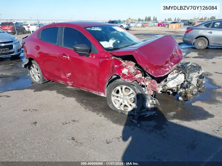 2016 Scion Ia VIN: 3MYDLBZV7GY126084 Lot: 40808060