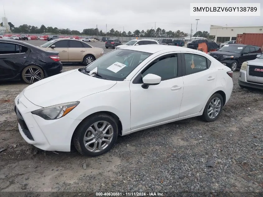 2016 Scion Ia VIN: 3MYDLBZV6GY138789 Lot: 40830881