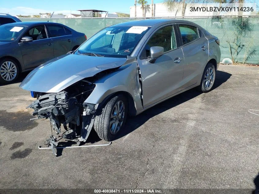 2016 Scion Ia VIN: 3MYDLBZVXGY114236 Lot: 40838471