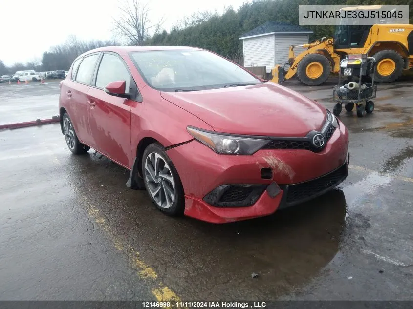 2016 Scion Im VIN: JTNKARJE3GJ515045 Lot: 12146998