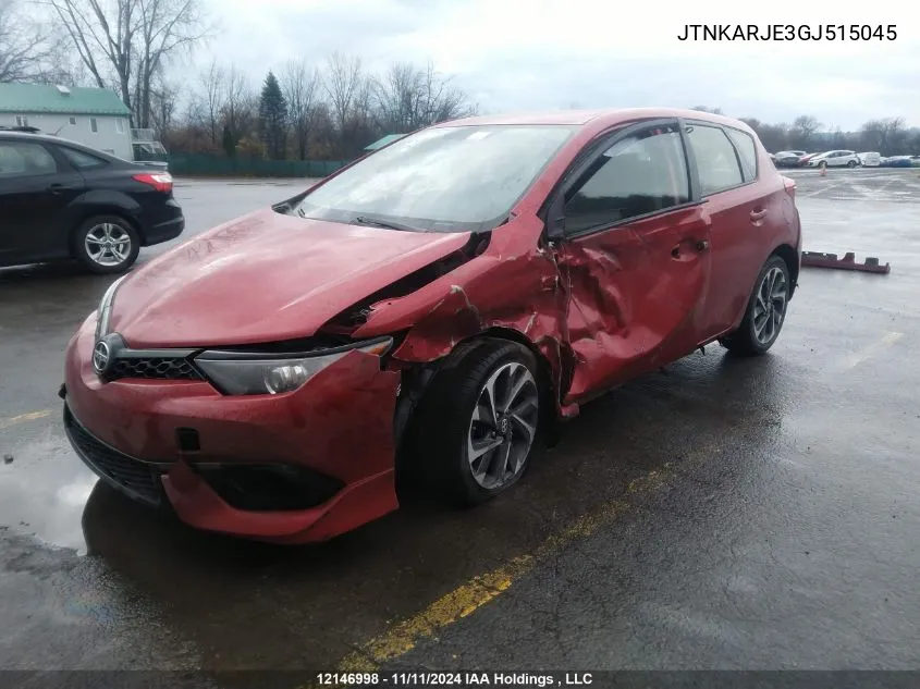 2016 Scion Im VIN: JTNKARJE3GJ515045 Lot: 12146998