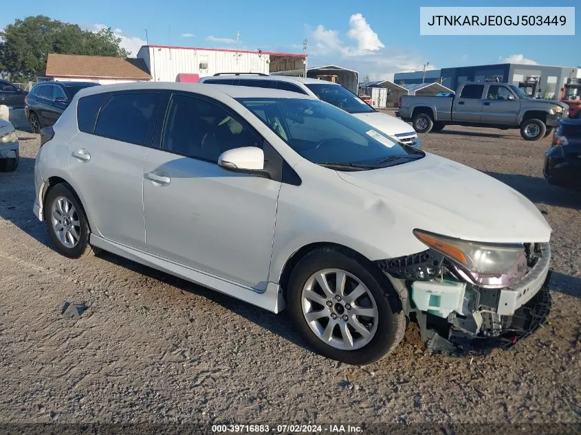 2016 Scion Im VIN: JTNKARJE0GJ503449 Lot: 39716883