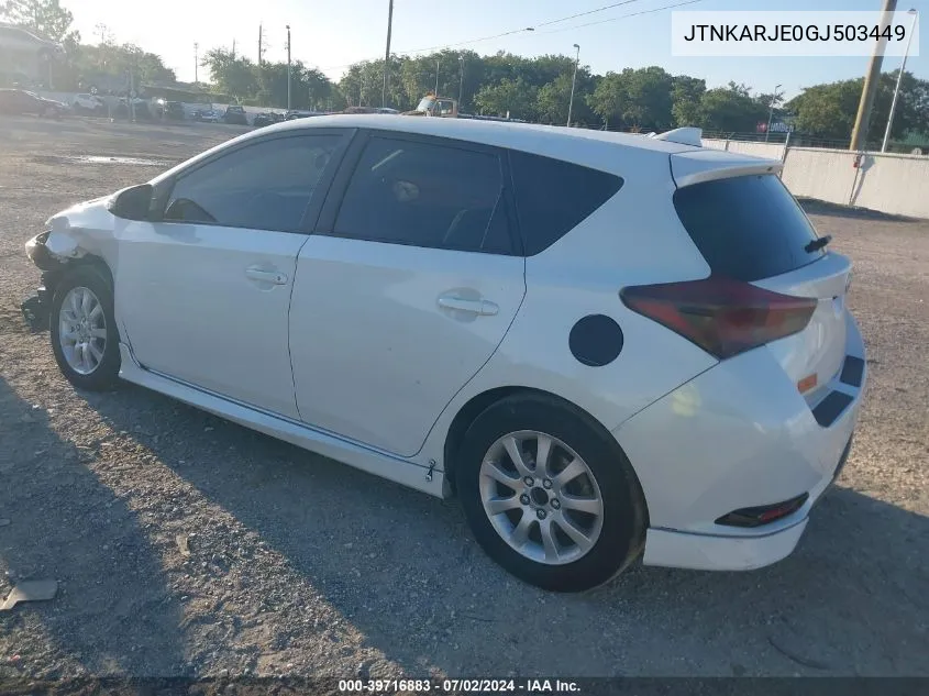 2016 Scion Im VIN: JTNKARJE0GJ503449 Lot: 39716883