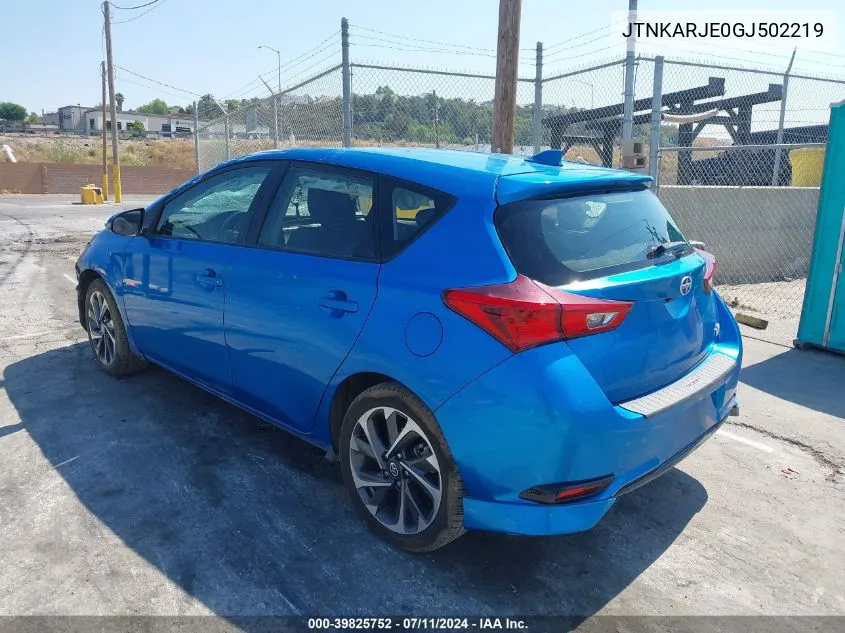 JTNKARJE0GJ502219 2016 Scion Im