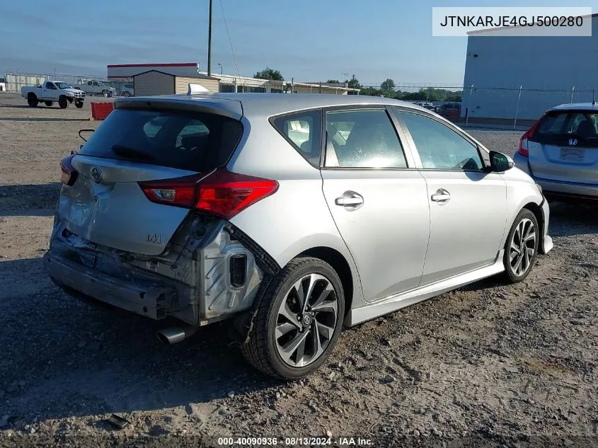 2016 Scion Im VIN: JTNKARJE4GJ500280 Lot: 40090936